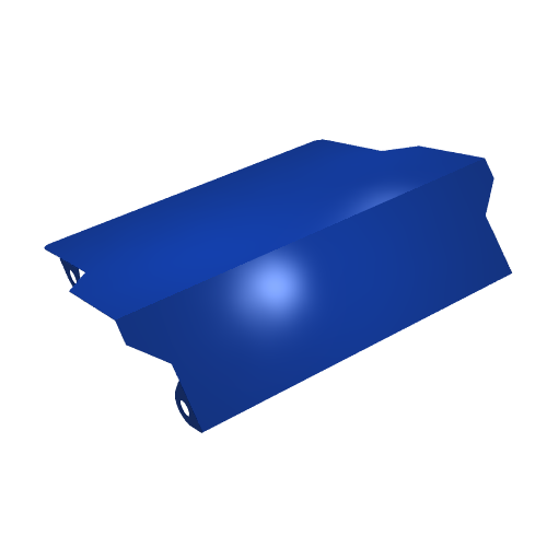 Lego Ramp, 127 x 111 mm with Yellow Chevrons and Curb Markings Print / [No Color/Any Color]