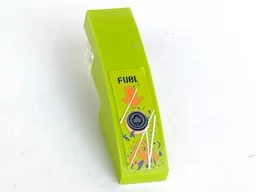 Slope, Curved 4 x 1 with Black 'FUeL', Orange Arrow and Fire Hazard Symbol, Dark Bluish Gray Filler Cap and Splotches, White Lines Pattern (Sticker) - Set 8961