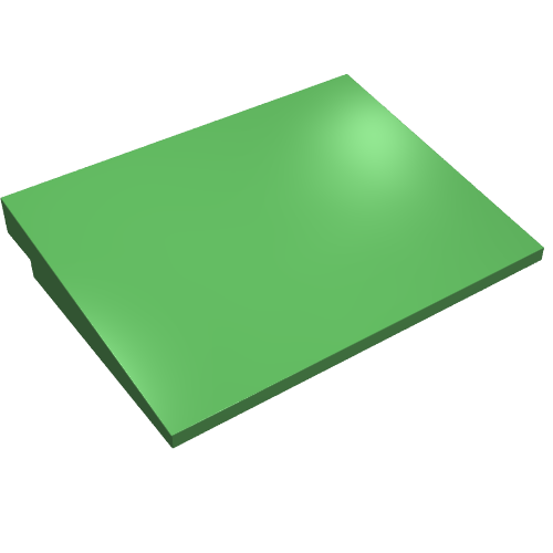 Lego Brick Sloped 10° 6 x 8 / Bright Green