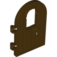 Lego Door 1 x 4 x 6 Round Top with Window and Keyhole, Reinforced Edge