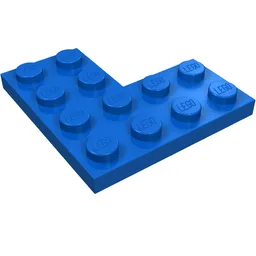 Plate 4 x 4 Corner / Blue