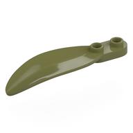 Lego Plant, Leaf 2 x 6 x 1 with 2 Studs / Olive Green