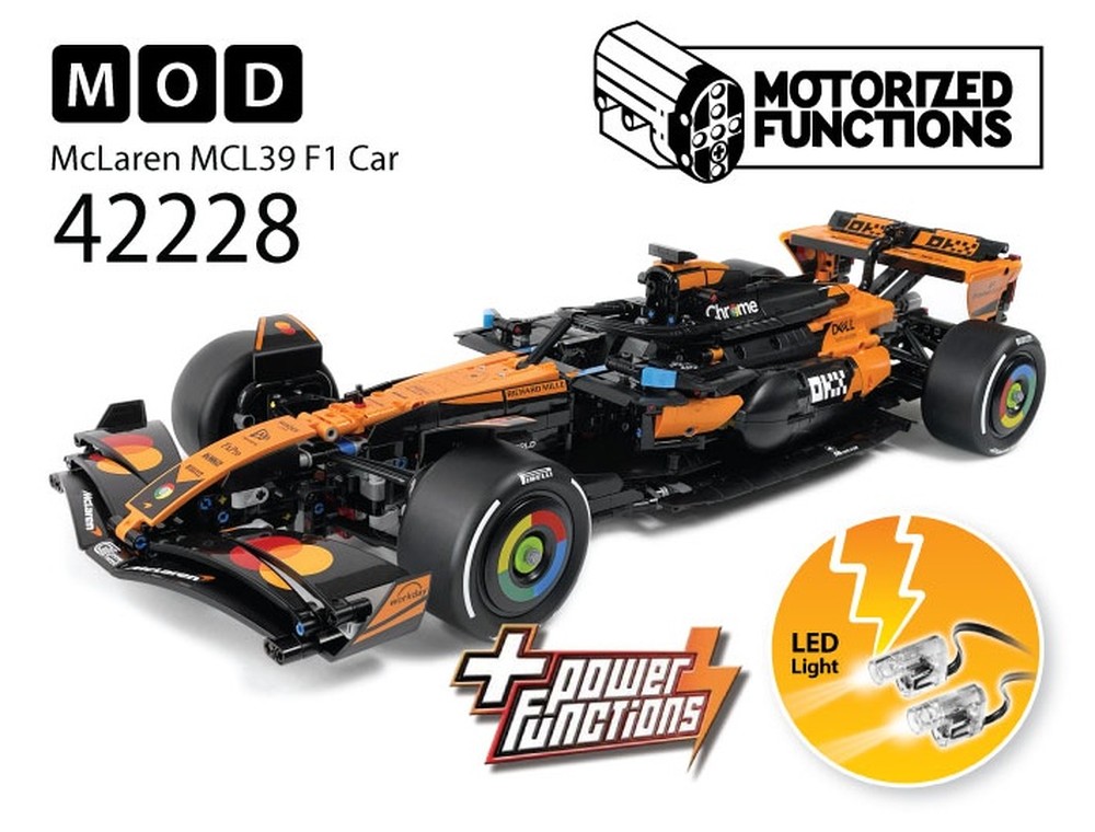 Lego 42228 McLaren MCL39 F1 Car RC MOD for Power Function Motor & LED Light