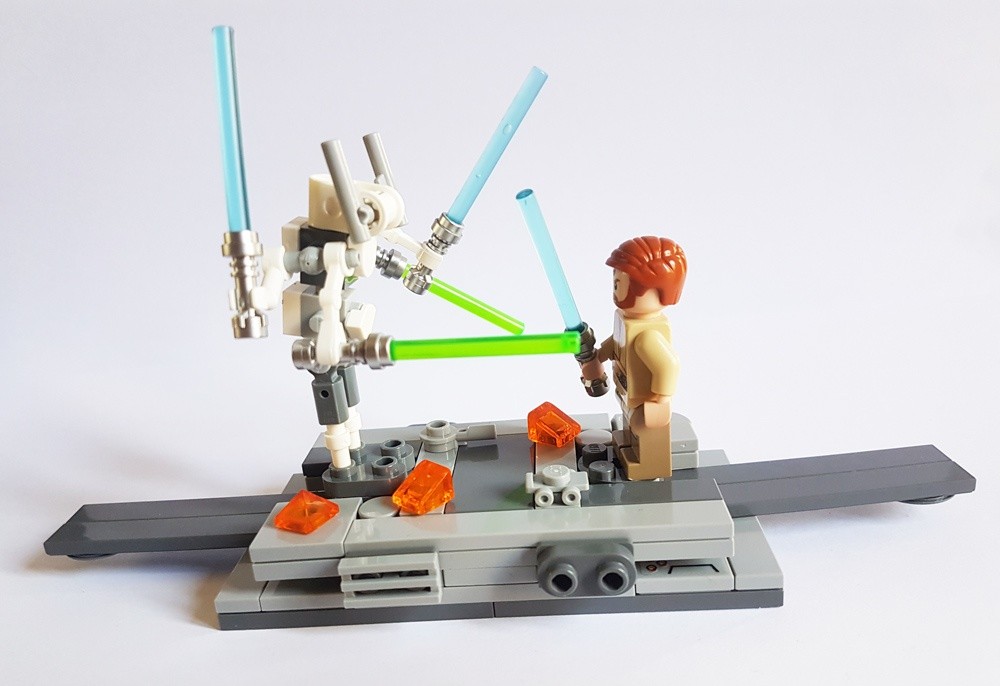 Lego General Grievous And Battle Stand: minifigure scale