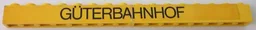 Stickered Assembly 16 x 1 x 1 with Black 'GÜTERBAHNHOF' on Yellow Background Pattern (Sticker) - Set 165