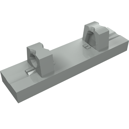 Lego Hinge Tile 1 x 4 Locking Dual 1 Fingers on Top [8 Locking Ridges] / Light Gray