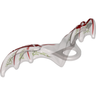 Lego Minifig Neckwear Wings Gargoyle with Red Bones and Lime Pattern