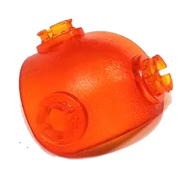 Clikits Connector, Rounded Corner with Three Pins / Trans-Orange
