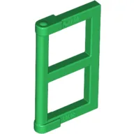 Window 1 x 2 x 3 Pane with Thick Corner Tabs / Green