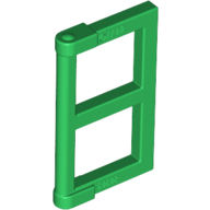 Lego Window 1 x 2 x 3 Pane with Thick Corner Tabs / Green