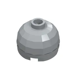 Brick Round 2 x 2 Dome Top, Blocked Open Stud, Bottom Axle Holder / Light Bluish Gray