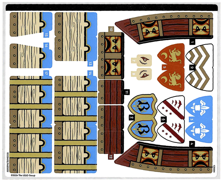 Lego Sticker Sheet for Set 76440-1