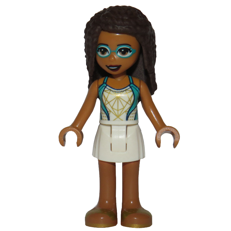 Lego Andrea - White/Dark Turquoise Top, White Skirt