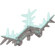 Lego Large Figure Weapon Shield, Ice, Half with Marbled Trans-Light Blue Pattern / Pearl Light Gray