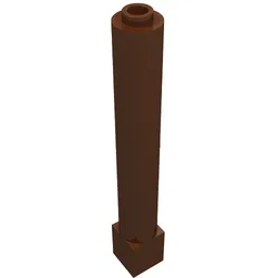 Support Round 1 x 1 x 6 Solid Pillar / Reddish Brown