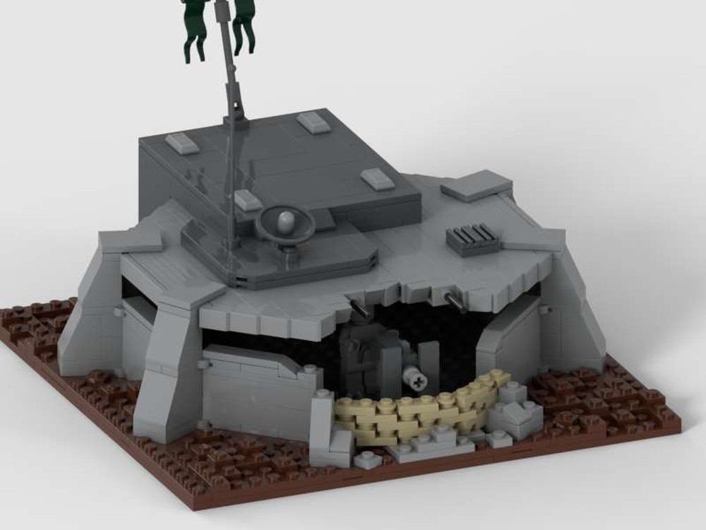 Lego Damaged Infantry Command Bunker