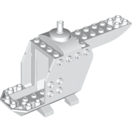 Lego Helicopter Body 4 x 14 x 5 with Top Pin / White