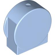 Lego Duplo Brick 1 x 3 x 2 Round Top, Cut Away Sides / Bright Light Blue