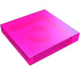 Tile 2 x 2 with Groove / Trans-Dark Pink