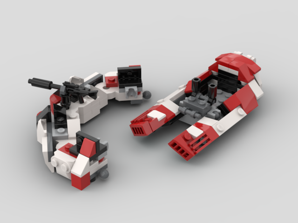 Lego Coruscant Guard Battle Pack - (75448) Police speeder and Barricade