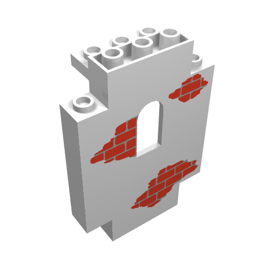 Lego Panel 2 x 5 x 6 with Red Scattered Bricks/Wall Print