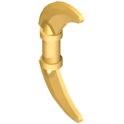 Weapon Scythe / Hook with Double Blades / Pearl Gold