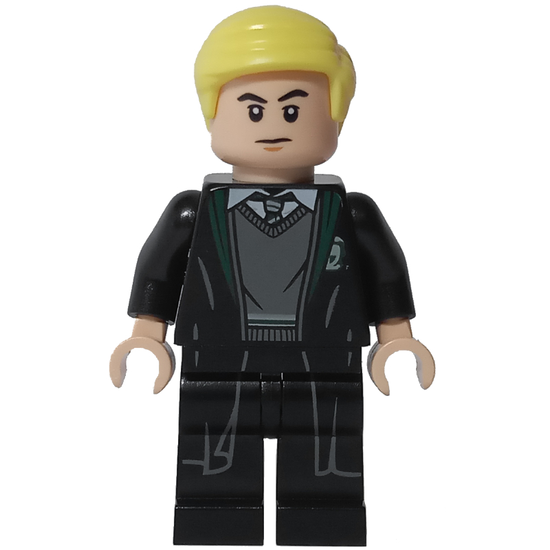 Lego Draco Malfoy, Open Long Robes over Slytherin Sweater