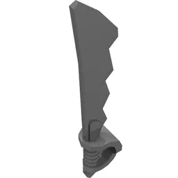 Weapon Sword / Cutlass Serrated with Skull Hand Guard / Pearl Dark Gray