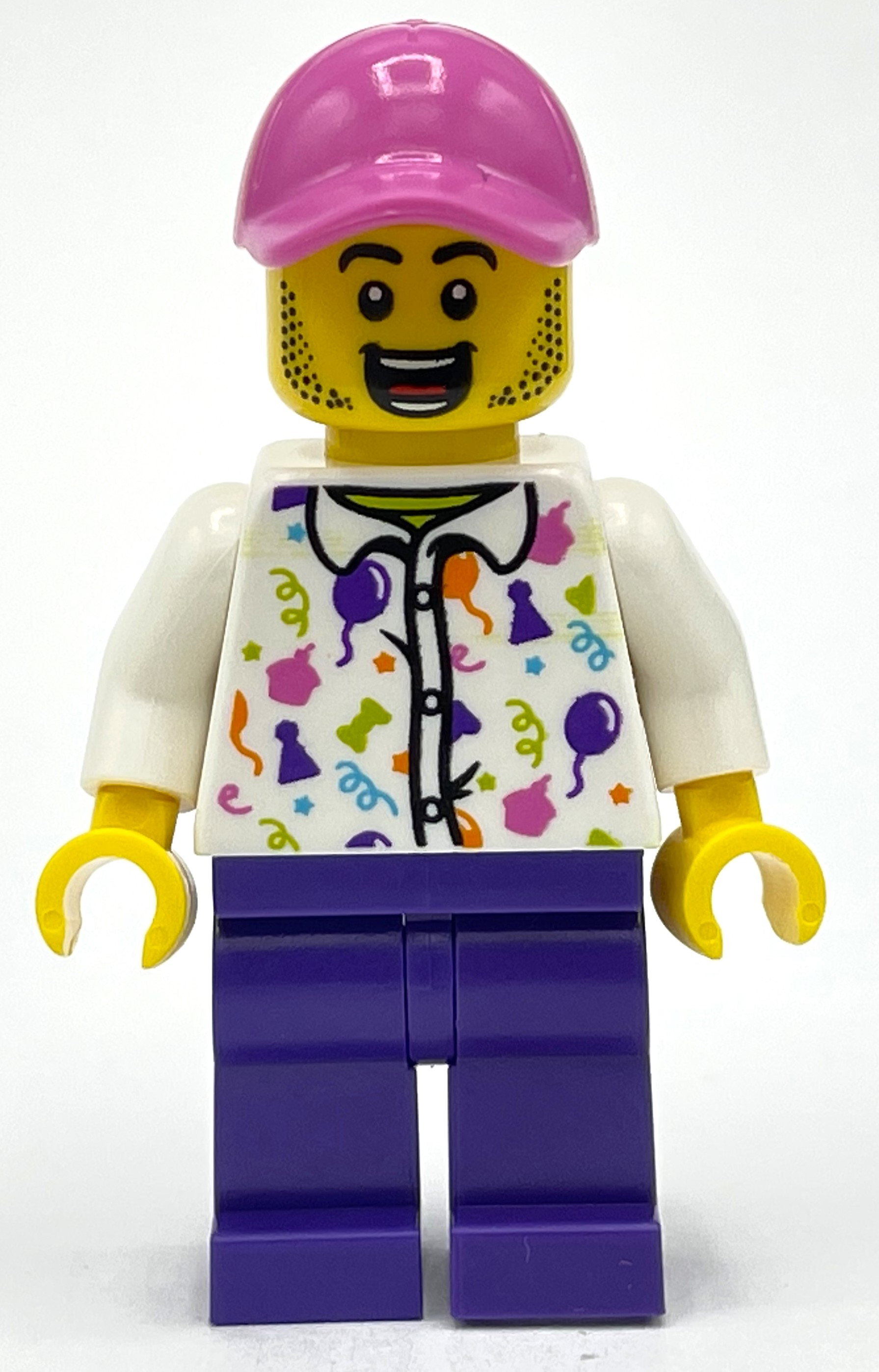 Lego White Torso, Dark Purple Legs, Dark Pink Cap
