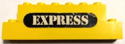 Stickered Assembly 8 x 1 x 2 with White 'EXPRESS' on Black Background Pattern (Sticker) - Set 726