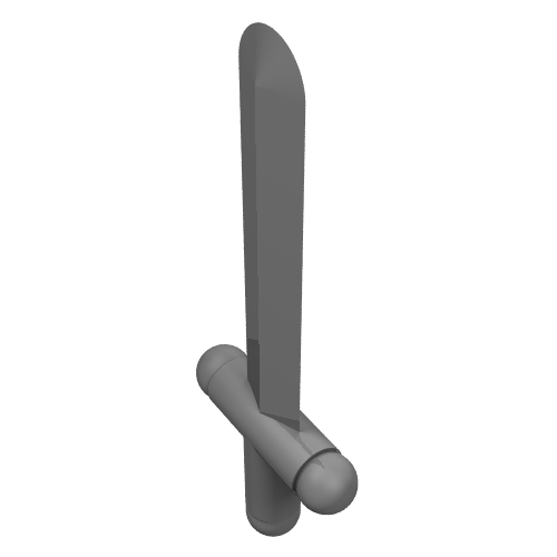 Lego Weapon Sword / Shortsword / Pearl Dark Gray