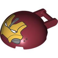 Lego Windscreen 4 x 4 x 1 2/3 Canopy Half Sphere with Handle and Hulk Buster Face Print