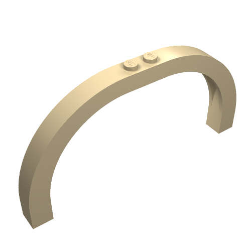 Lego Brick Arch 1 x 12 x 5 Curved Top / Tan