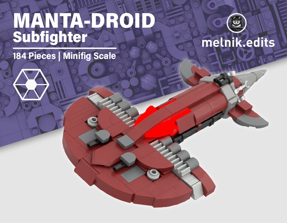 Lego Manta Droid Subfighter - Minifig Scale