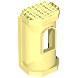 Belville Wall 6 x 8 x 12 - Tower with Window / Light Yellow