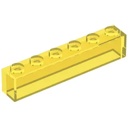 Brick 1 x 6 with No Bottom Tubes