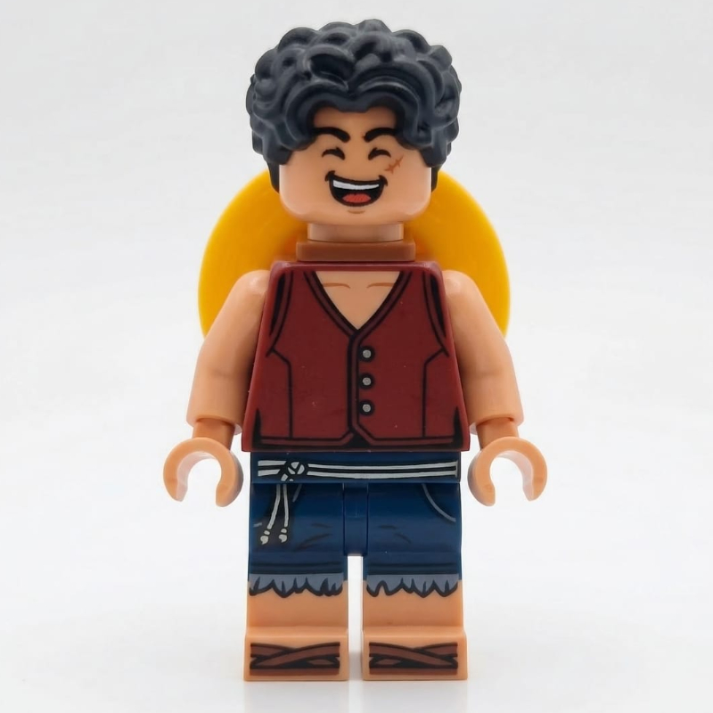 Lego Monkey D. Luffy, Neck Bracket, Dark Red Vest