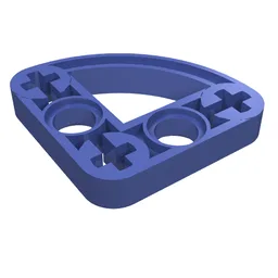 Technic Beam 3 x 3 L-Shape with Quarter Ellipse Thin / Violet