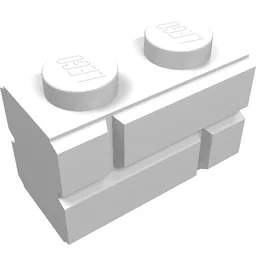Brick Special 1 x 2 with Masonry Brick Profile / White