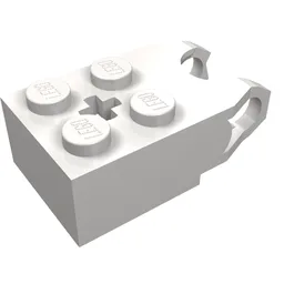 Technic Brick Special 2 x 2 with Ball Socket Reinforced and Axle Hole / Very Light Bluish Gray