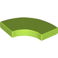 Tile 2 x 2 Curved, Macaroni / Lime