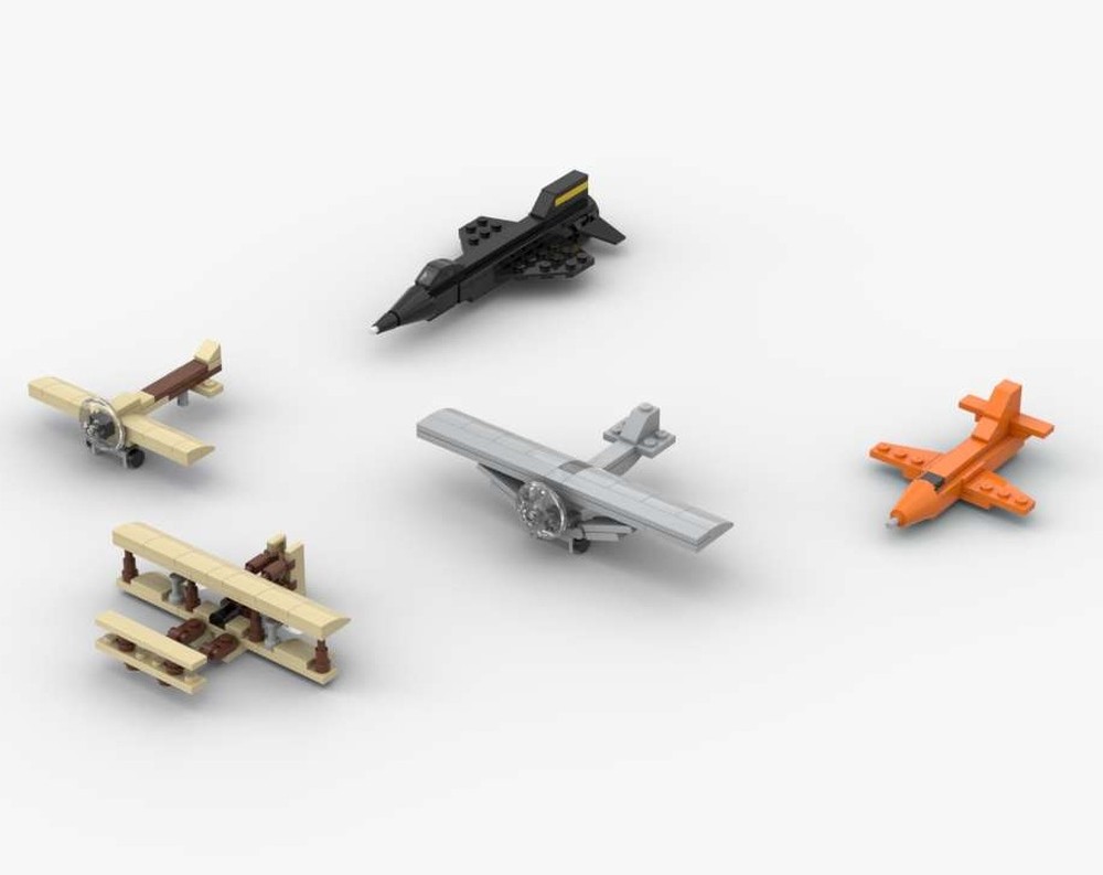Lego A little history of aviation at scale 1/110