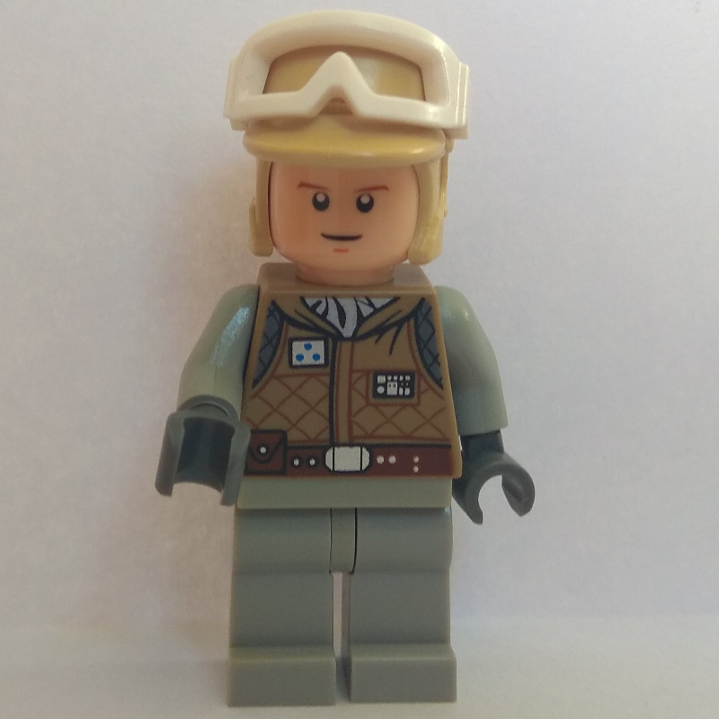 Lego Luke Skywalker, Hoth Outfit, Tan Hat, Light Bluish Gray Legs