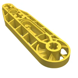 Technic Beam 1 x 7 with Fan / Yellow