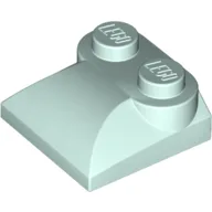 Brick Curved 2 x 2 x 2/3 Two Studs and Curved Slope End / Light Aqua