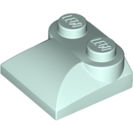 Lego Brick Curved 2 x 2 x 2/3 Two Studs and Curved Slope End / Light Aqua
