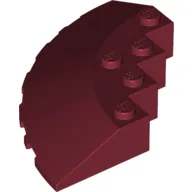 Brick Round Corner 6 x 6 with 33° Slope and Facet Cutout / Dark Red