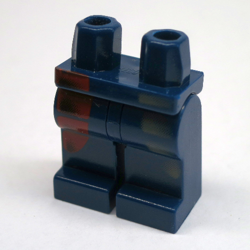 Lego Hips and Dark Blue Legs with Dark Gray and Dark Red Pockets Print / Dark Blue