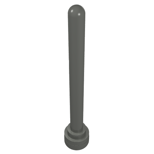 Lego Antenna 1 x 4 with Rounded Top / Dark Bluish Gray
