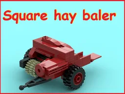 red square hay baler for a farm